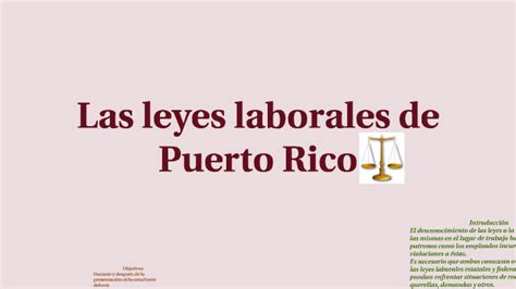 Las Leyes Laborales De Puerto Rico By Blanca Arroyo On Prezi