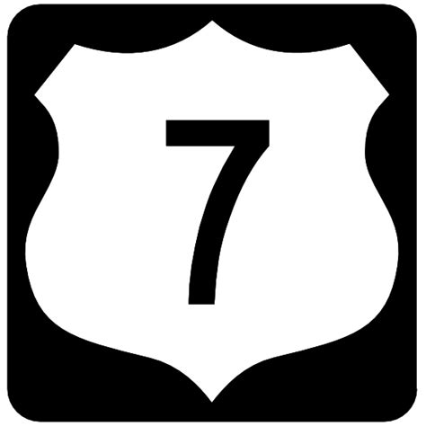 Highway 7 Sign With Black Border Sticker