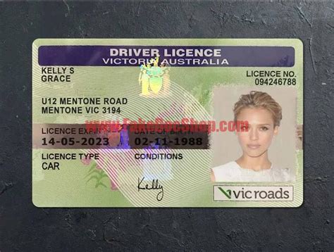 Australia Victoria Driver License Psd Template Fakedocshop