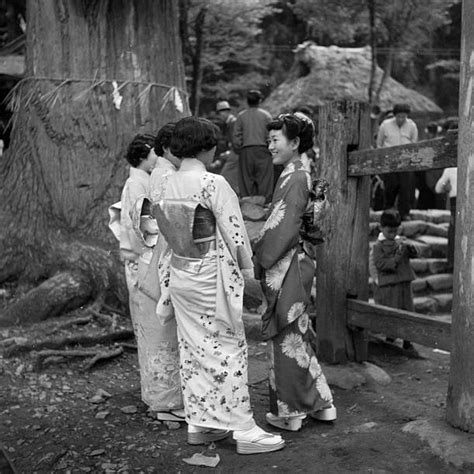 Young Japanese Women Wear Their Best Kimonos For Vintage Japan