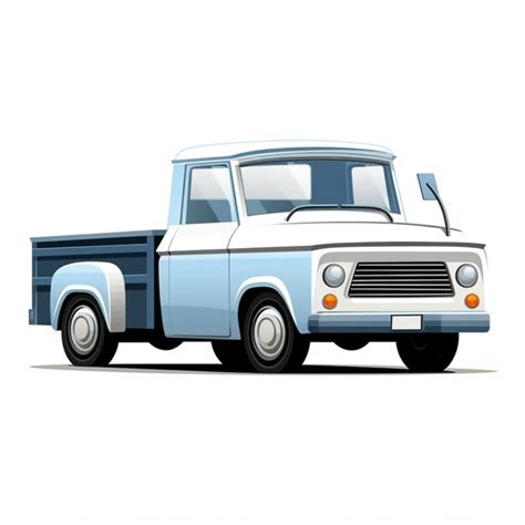 Premium Ai Image There Is A Blue And White Truck With A White Top