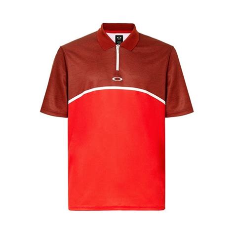 Oakley 2018 Polo Shirt Ss Color Block Camo Red Line