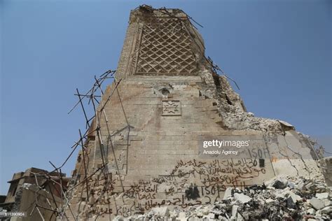 Great Mosque Of Al Nuri And Al Hadba Minaret Are Seen After Mosul