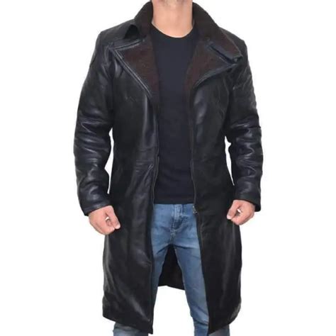 Blade Runner 2 Inspired Ryan Gosling Faux Shearling Real Black Leather