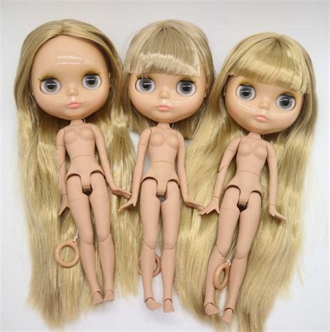 Joint Body Nude Blyth Doll Factory Doll Suitable For DIY Blond Hair