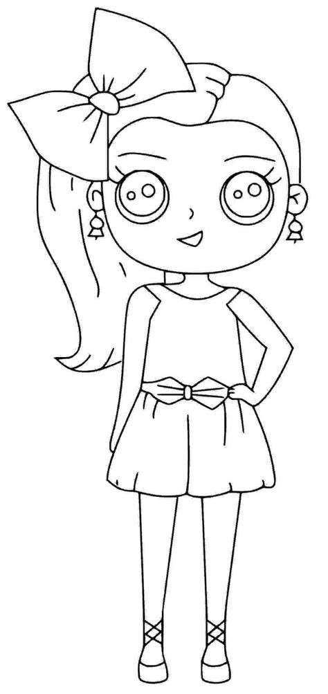 Cute Little Dancer Jojo Siwa Coloring Page Free Printable Coloring Pages