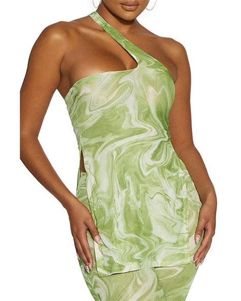 Naked Wardrobe Hot Tropic Top Tropical In Green Lyst