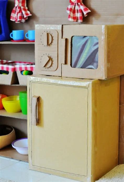 Diy Cardboard Play Kitchen Craft Projects For Every Fan