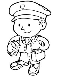 Letter Carrier Postal Service Worker Coloring Pages And Printable