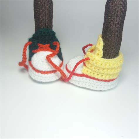 Crochet Easy Doll Shoes Crochet Pattern For Doll Sneakers Etsy