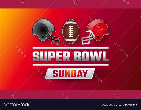 Super Bowl Sunday Banner Royalty Free Vector Image
