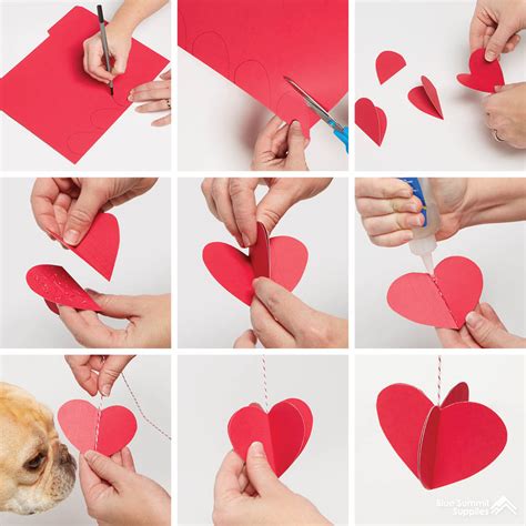 Creative Valentine Office Ideas How To Make 3d Paper Hearts