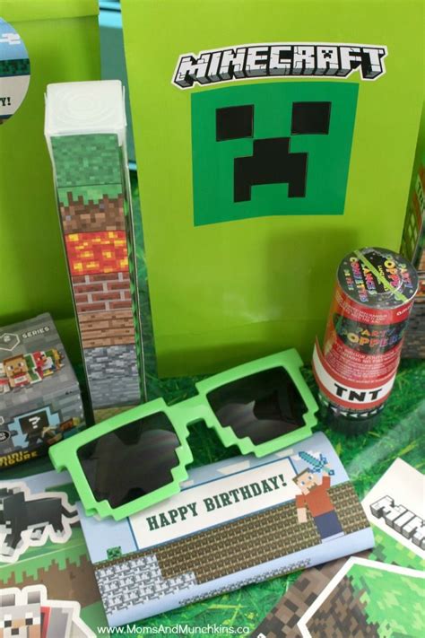 Minecraft Favors Minecraft Birthday Party 9th Birthday Birthday
