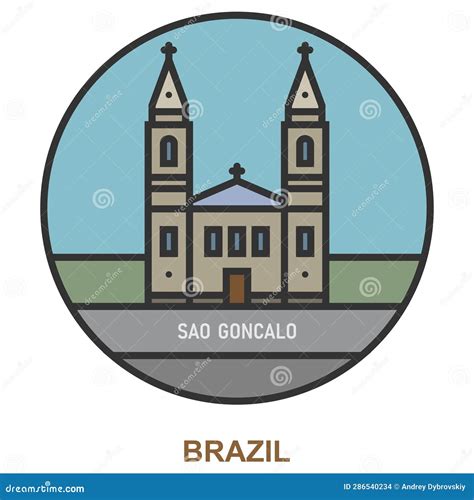 Sao Goncalo Cities And Towns In Brazil Stock Illustration