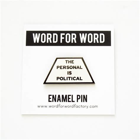 The Personal Is Political Enamel Pin Etsy