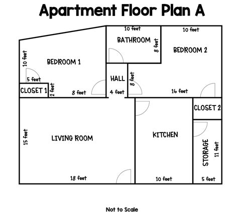 Solved Apartment Floor Plan Project A Find Each Rooms Perimeter 1