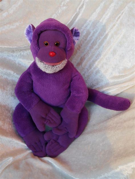 Purple Monkey Soft Toy Stuffed Monkey Purple Stuffed Animal Etsy