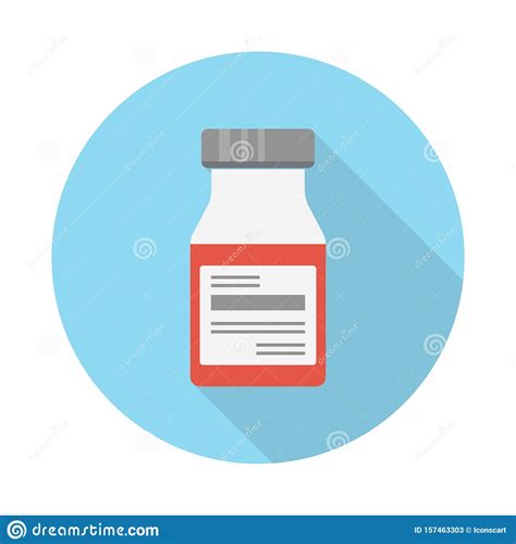 Dose Flat Vector Icon Stock Vector Illustration Of Medicament 157463303