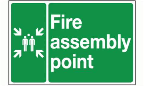 Fire Assembly Point Double Sided Hanging Sign Muster Point Signs