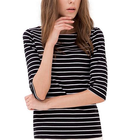 7 Black Tops Striped Top Womens Top