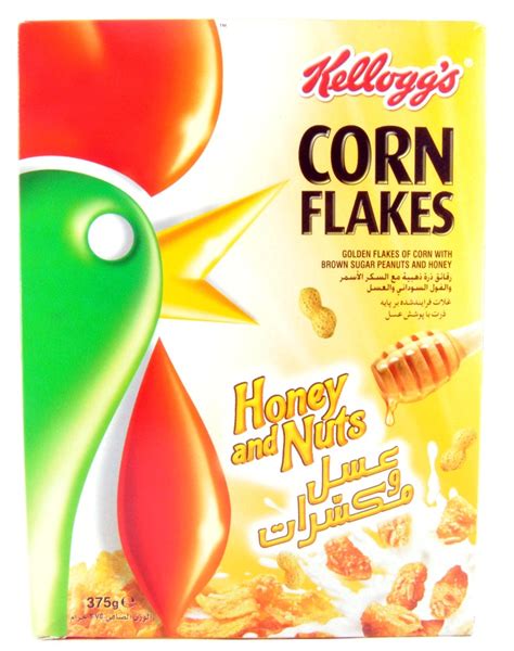 Kelloggs Corn Flakes Honey And Nuts 375g Approved Food