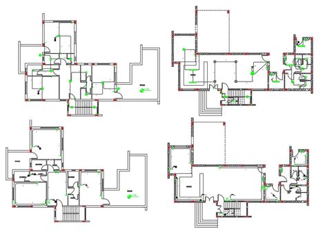 The box must be grounded 3 BHK House Electrical Wiring Layout Plan - Cadbull