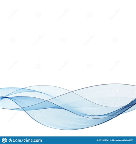 Blue Wave Banner Ad Template Abstract Vector Background Stock Vector