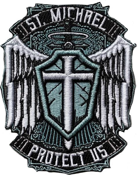 Archangel St Michael Protect Us Emb Patch Stone Arts