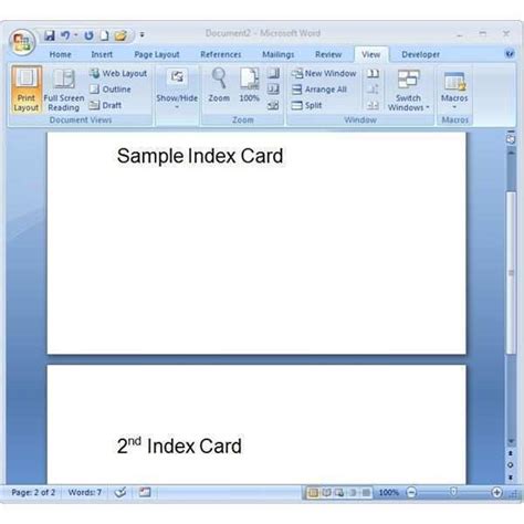 58 Adding Microsoft Word 5x8 Index Card Template In Word By Microsoft