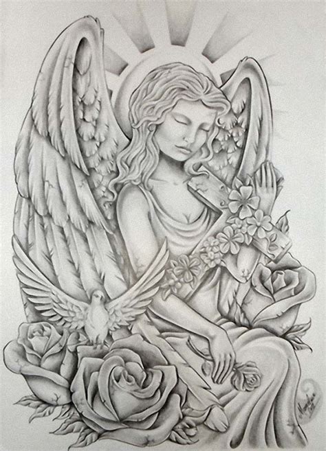 Free Angel Tattoo Stencils