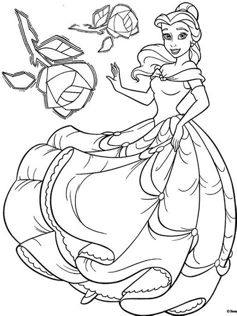 Disney Princess Coloring Page Belle