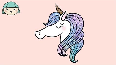 How To Draw A Glitter Unicorn Drawing And Coloring For Kids Youtube