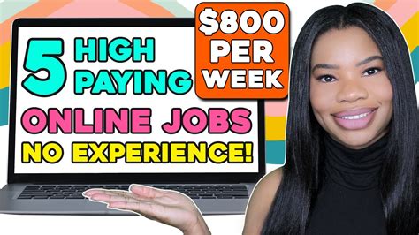 5 High Paying Work From Home Jobs No Experience Needed 2022 Youtube