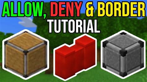 Maybe you would like to learn more about one of these? How To Get & Use Allow, Deny & Border Blocks in Minecraft ...