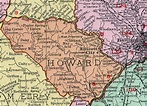 Howard County, Maryland, Map, 1911, Rand McNally, Ellicott City ...