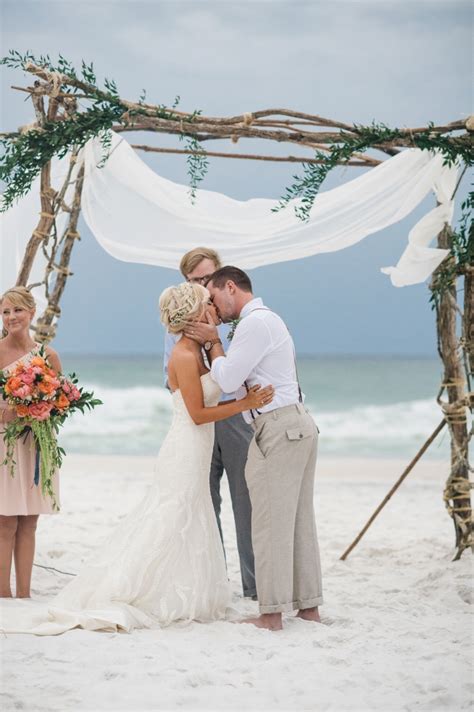 A beach wedding dress is all about the fabric. A Boho Chic Santa Rosa Beach Wedding | Every Last Detail