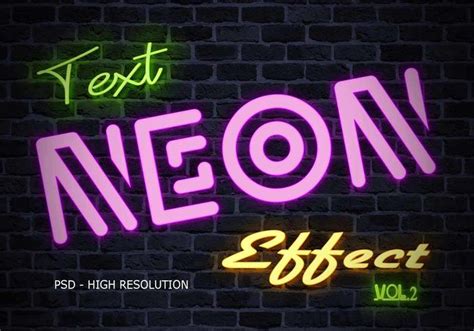 Neon Light Text Effect Text Effect Psd For Free Download Images