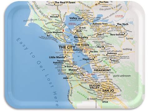 Ə ˈ n aɪ s ə s /; Funny San Francisco Bay Area TV Tray according to by Trays4us | San jose map, San francisco bay ...