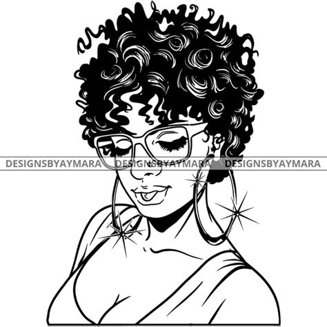 afro attractive cute urban girl boss lady queen melanin glasses bamboo designsbyaymara