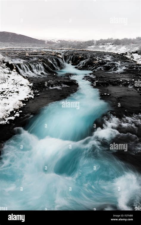 Bruarfoss Waterfall Laugarvatn Iceland Stock Photo Alamy