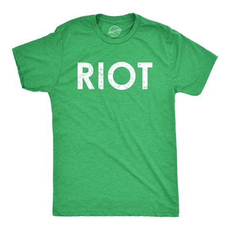 Riot T Shirt Funny Shirts For Men Political Novelty Tees Humor