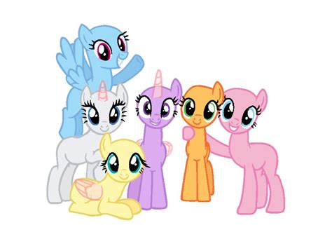 The Mane Six Mlp Bases Mlp Base Mlp My Little Pony Friendship