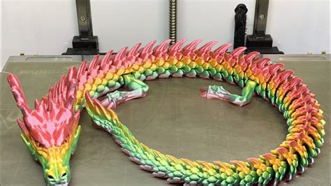 Rainbow Articulated Dragon 3d Print Youtube