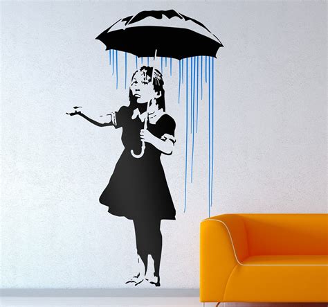 Wall Decal By The Urban Artist Banksy Showing One Of His Most