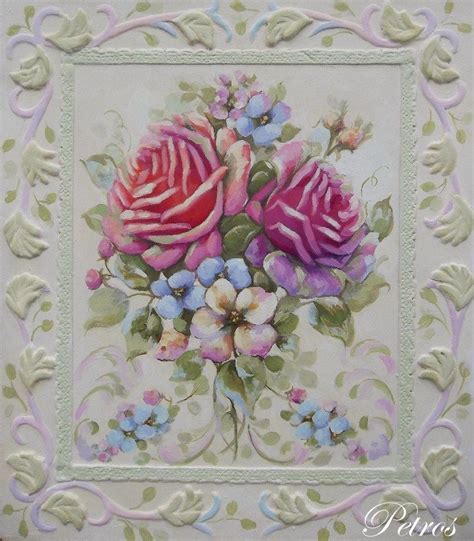 Rose Ornamental Painting Floral Painting Rose Painting French Rococo