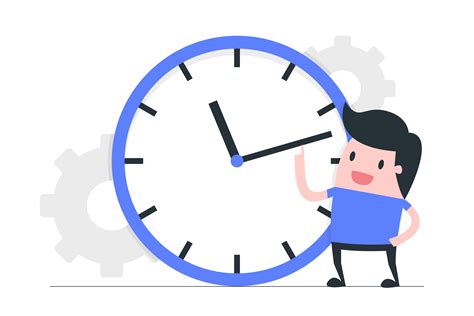 Time Management With Male And Clock 1082662 Vector Art At Vecteezy