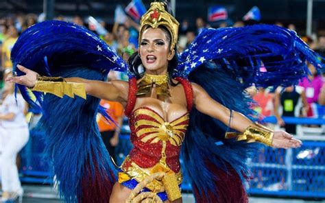 Rio De Janeiro Carnival In Pictures Exotic Dancers Parade Through