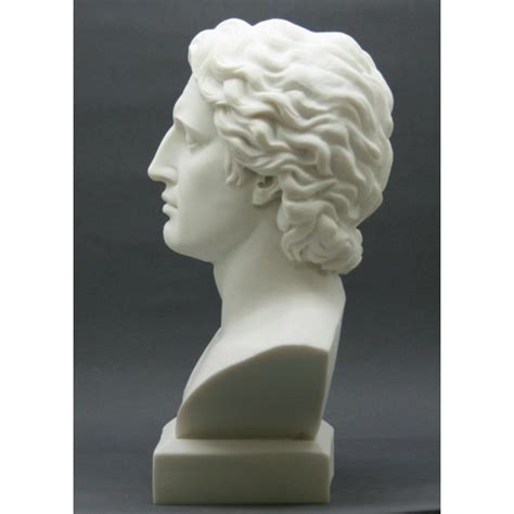 Alexander The Great Head Bust Greek King Cast Marble Statue Sculpture