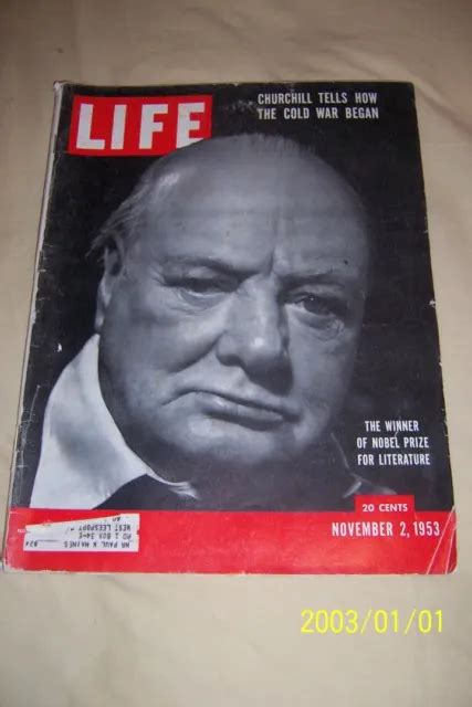 1953 Life Magazine Sir Winston Churchill Winner Of Nobel Prize For