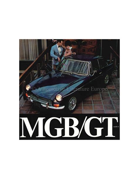 1968 MG MGB GT BROCHURE ENGLISH